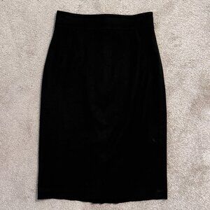 Elie Tahari Black Wool-Blend Pencil Skirt – Size 8